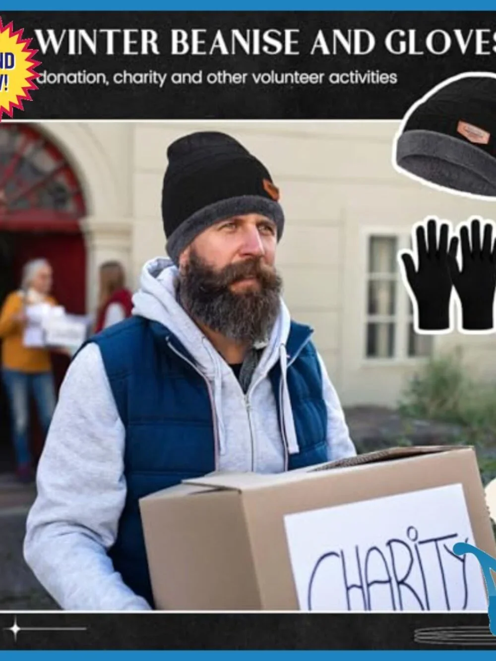 48-Piece Winter Hat Gloves Set, Acrylic Fleece Lined, Unisex Medium